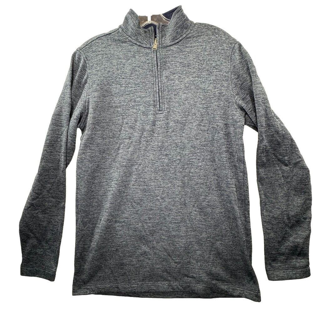 Rorie Whelan Sweater Heathered BLUE Mens Small 1/4‎ Zip Pullover Golf Shirt